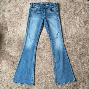 Women’s size 8 X-LONG American Eagle boho flare jeans LIKE NEW